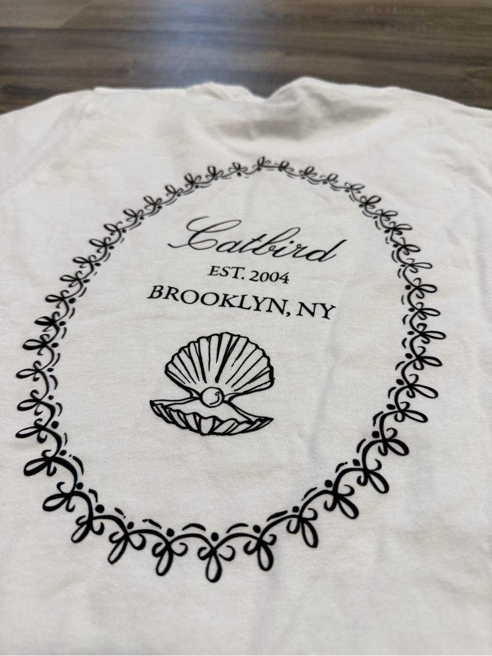 Catbird Brooklyn NY Logo Graphic Tee White Cotton T-Shirt